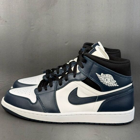 Nike Air Jordan 1 Mid 'Armory Navy' athletic sneaker shoes men’s size 11 - Picture 5 of 12